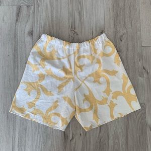 floral handmade shorts from upcycled materials